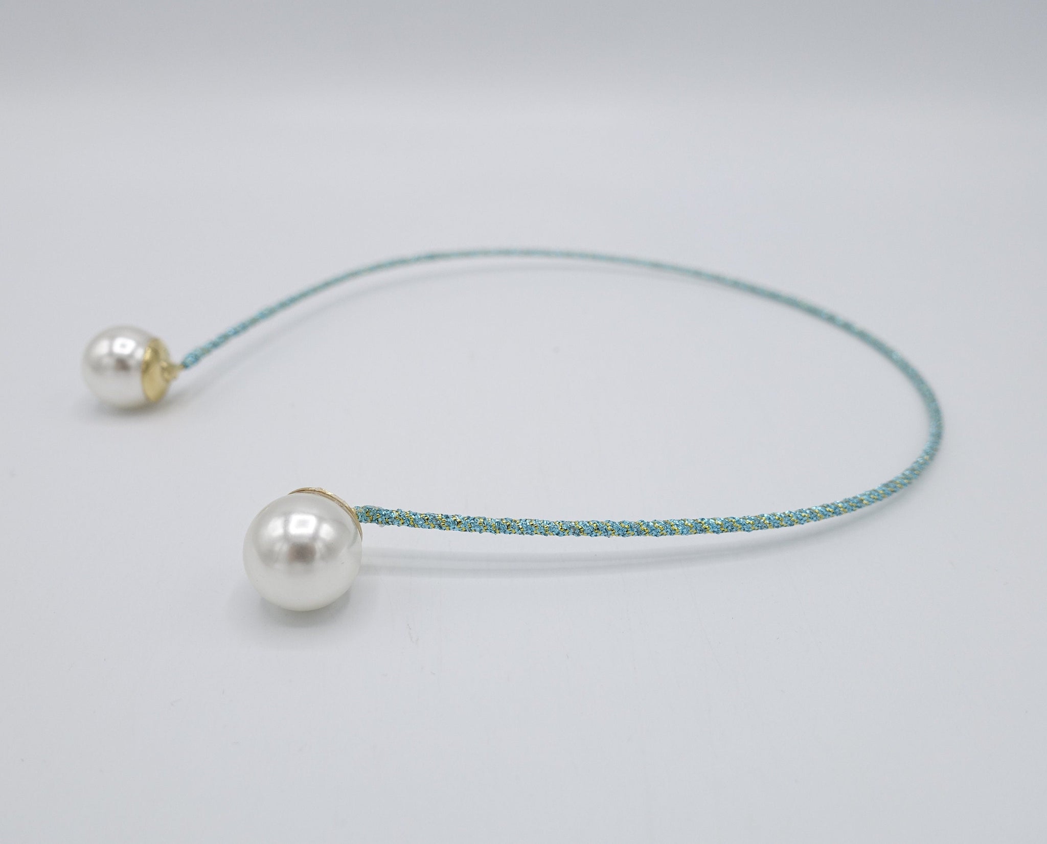 VeryShine pearl ends thin metal headband