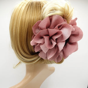 VeryShine pearl glittering petal big flower hair claw women hair accessory