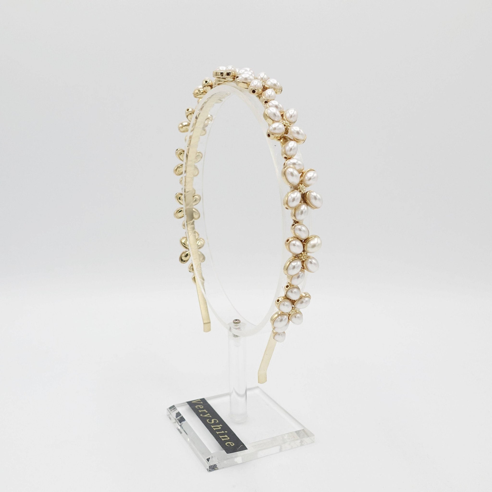 VeryShine pearl petal headband bridal hairband