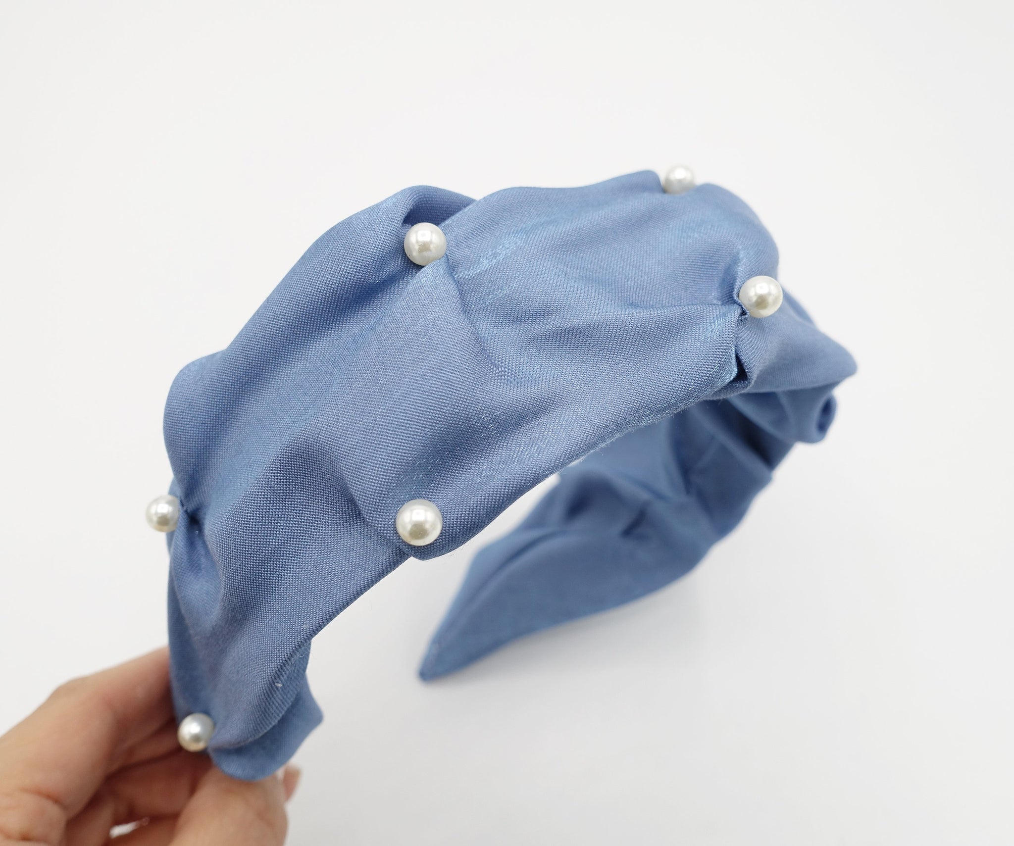 VeryShine pearl pinch pleated headband Spring Summer fashion hairband for women