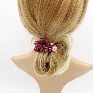 VeryShine Ponytail holders multi size sleek ball beaded hair elastic ponytail holder woman hair accessory