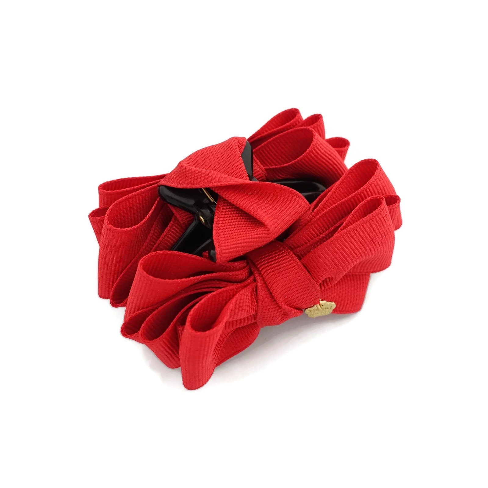 VeryShine Red Grosgrain Fabric Multi Wing Bow Hair Jaw Claw Mini Hair Clamp  Small Hair Claw Accessories