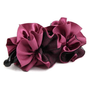VeryShine Red wine pansy flower banana hair clip women flower hair accessories