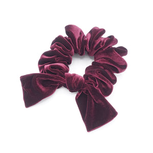 VeryShine Red wine thick velvet scrunchies colorful hair elastic scrunchie knot hair accessory for women