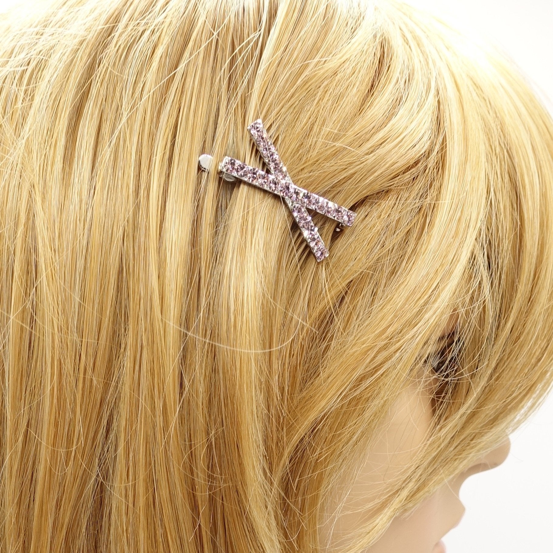 VeryShine rhinestone embellished cross magnetic hair clip