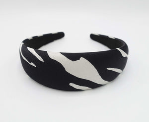 VeryShine satin zebra print padded headband