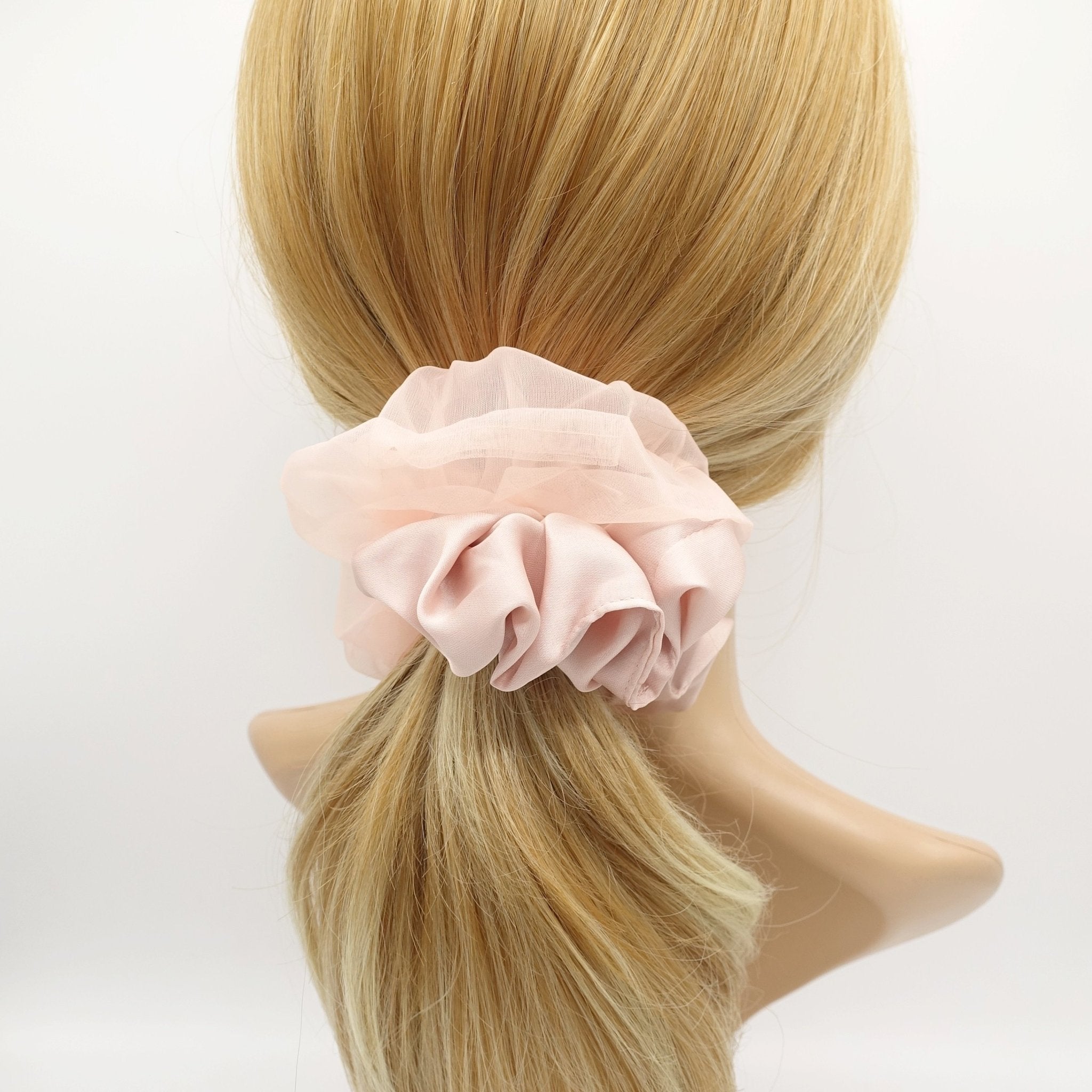 VeryShine scrunchies/hair holder 2 block scrunchies organza satin hair elastic scrunchie women hair accessory