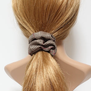 VeryShine scrunchies/hair holder A set of 2 plaid check hair elastics scrunchies classy medium scrunchie pack for women hair accessories