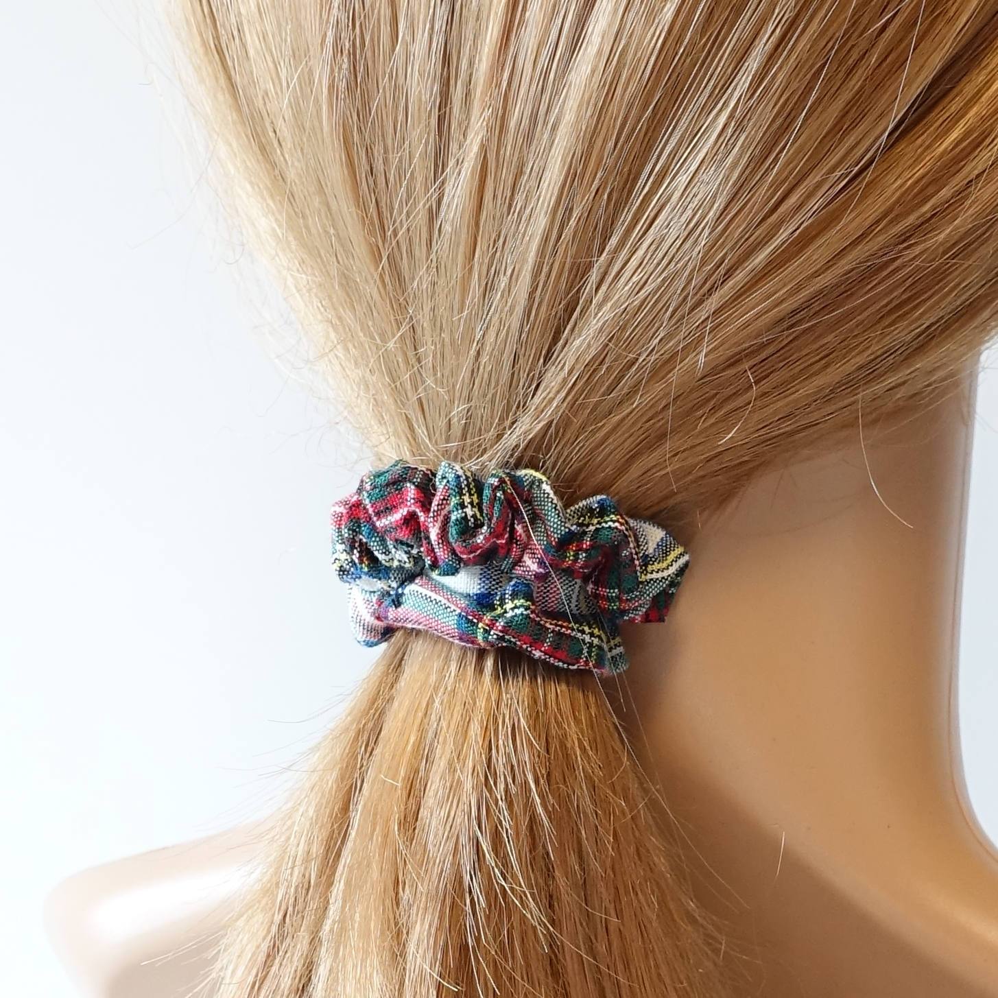 VeryShine scrunchies/hair holder A set of 3 Tartan Check Mini Hair scrunchies hair tie  Elastic scrunchy Women accessory