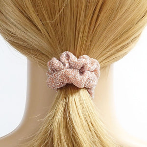 VeryShine scrunchies/hair holder A Set of 5 thin scrunchies Pearl Glittering Mini Thin hair tie Set Women scrunchie pack