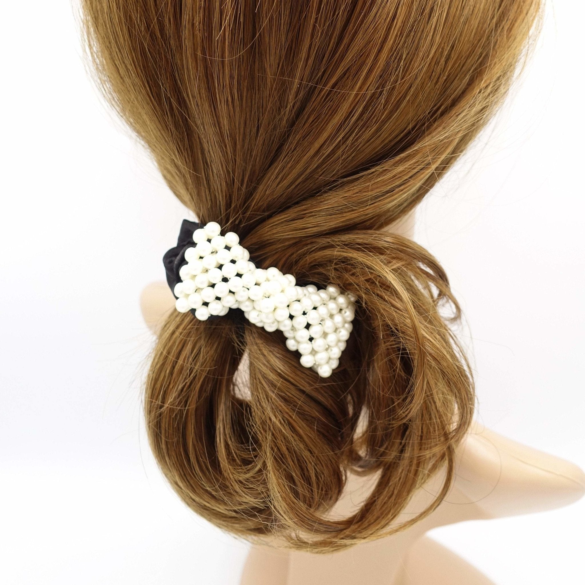 VeryShine scrunchies/hair holder ball beaded bow satin scrunchies hair tie elastic hair tie for women