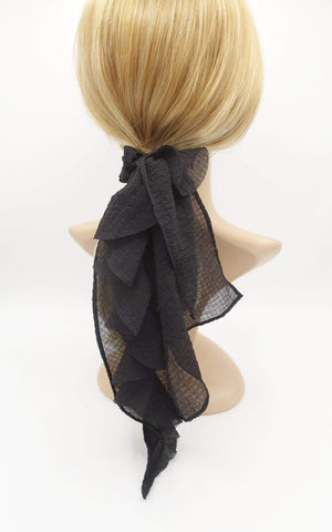 VeryShine scrunchies/hair holder Black embossed can can ruffle elastic scrunchies