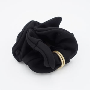 VeryShine scrunchies/hair holder Black golden ring decorated chiffon scrunchies women hair accessory