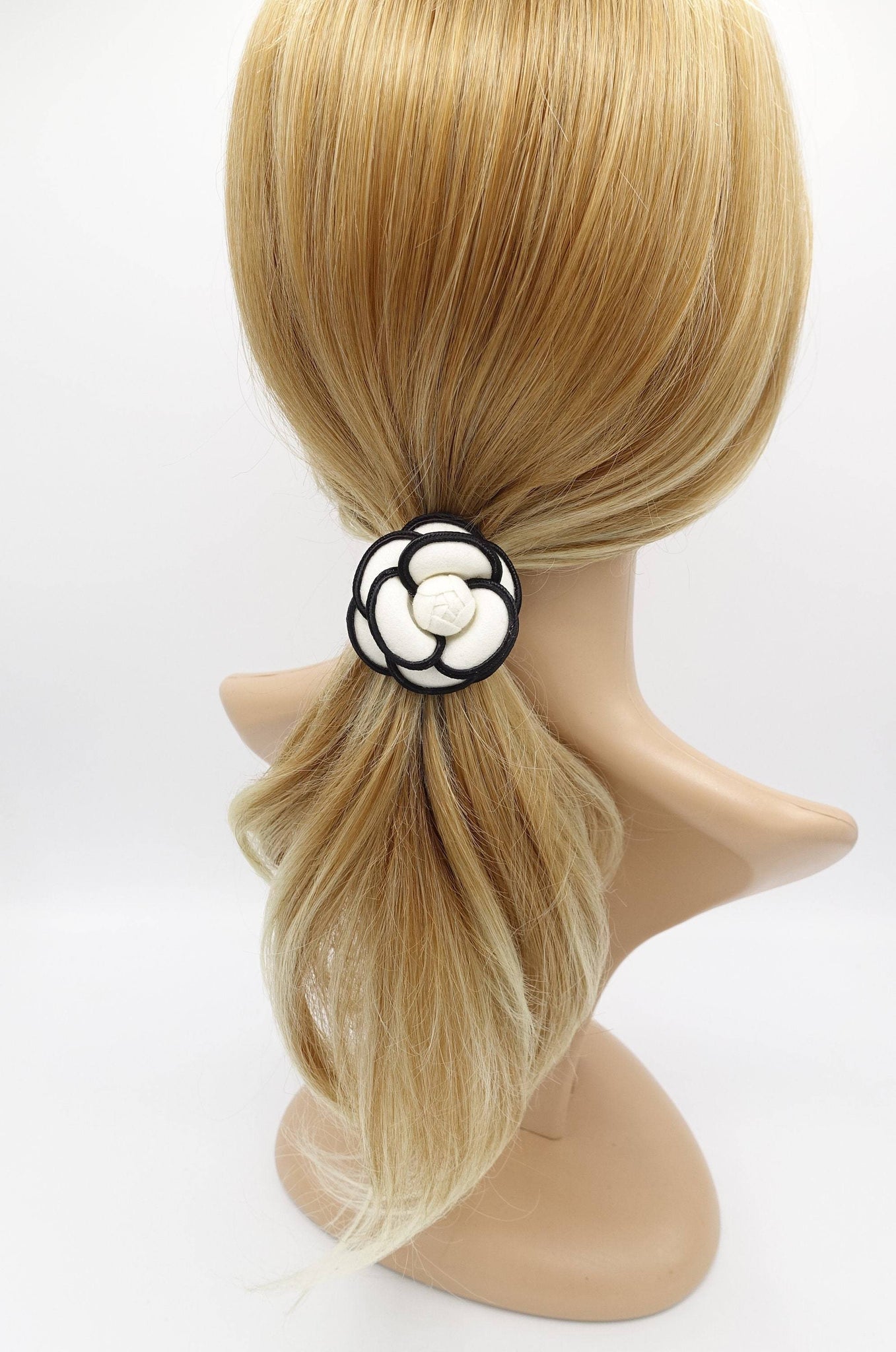 VeryShine camellia hair elastic ponytail holder