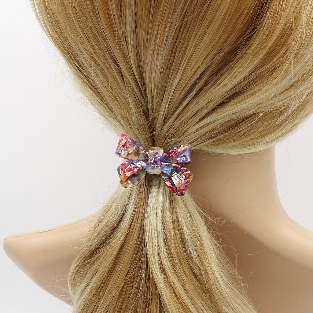 VeryShine scrunchies/hair holder cellulose acetate tail bow knot hair tie elastic ponytail holder