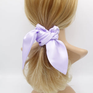 VeryShine scrunchies/hair holder Lavender glossy satin tail scrunchies knot hair scrunchie