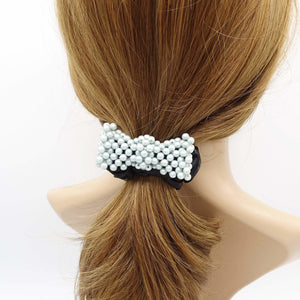 VeryShine scrunchies/hair holder Mint ball beaded bow satin scrunchies hair tie elastic hair tie for women