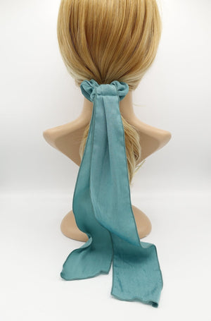 VeryShine scrunchies/hair holder Mint glossy long tail scrunchies bow knot hair elastic stylish ties women hair accessory