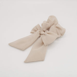 VeryShine scrunchies/hair holder neutral chiffon bow knot scrunchies basic casual hair tie for women