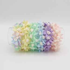 VeryShine scrunchies/hair holder pastel flower petal scrunchies hair elastic scurnchie for women