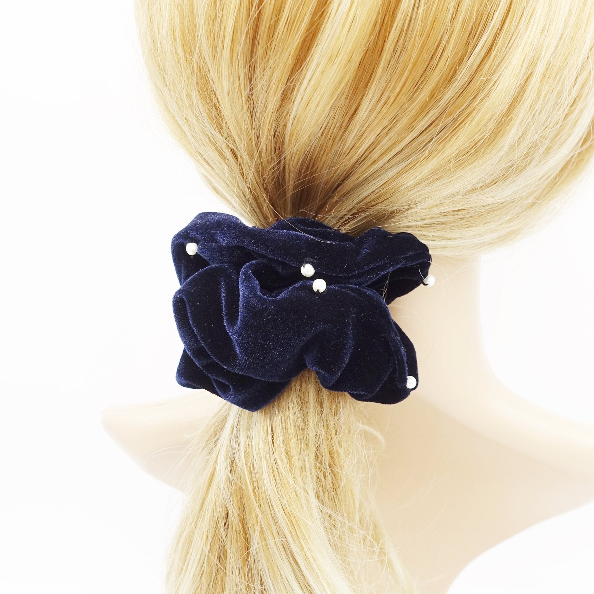 VeryShine scrunchies/hair holder velvet scrunchies pearl ornament hair elastic scrunchy