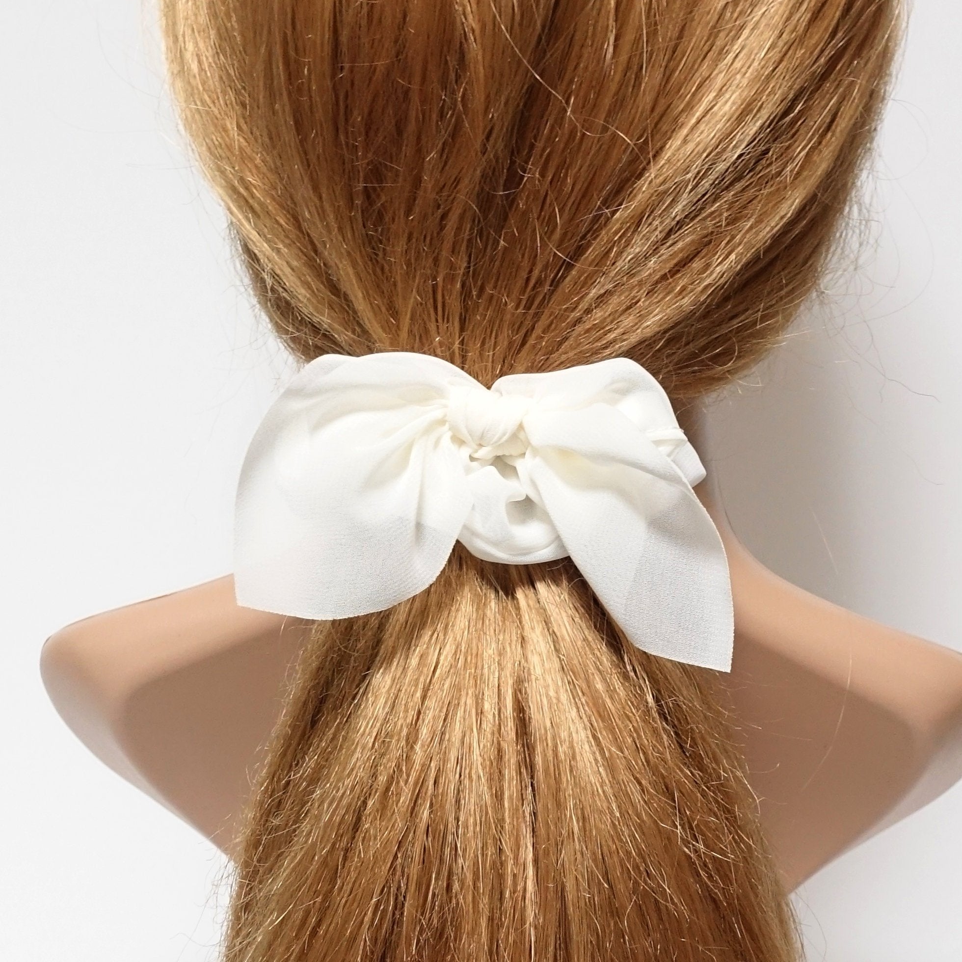VeryShine sheer chiffon bow knot scrunchies pretty women scrunchie hair accessory
