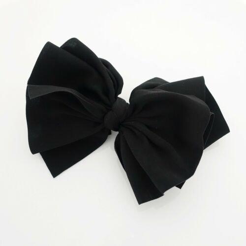 VeryShine sleek asymmetric hair bow barrette handmade solid color women hair bow hair clip accessory