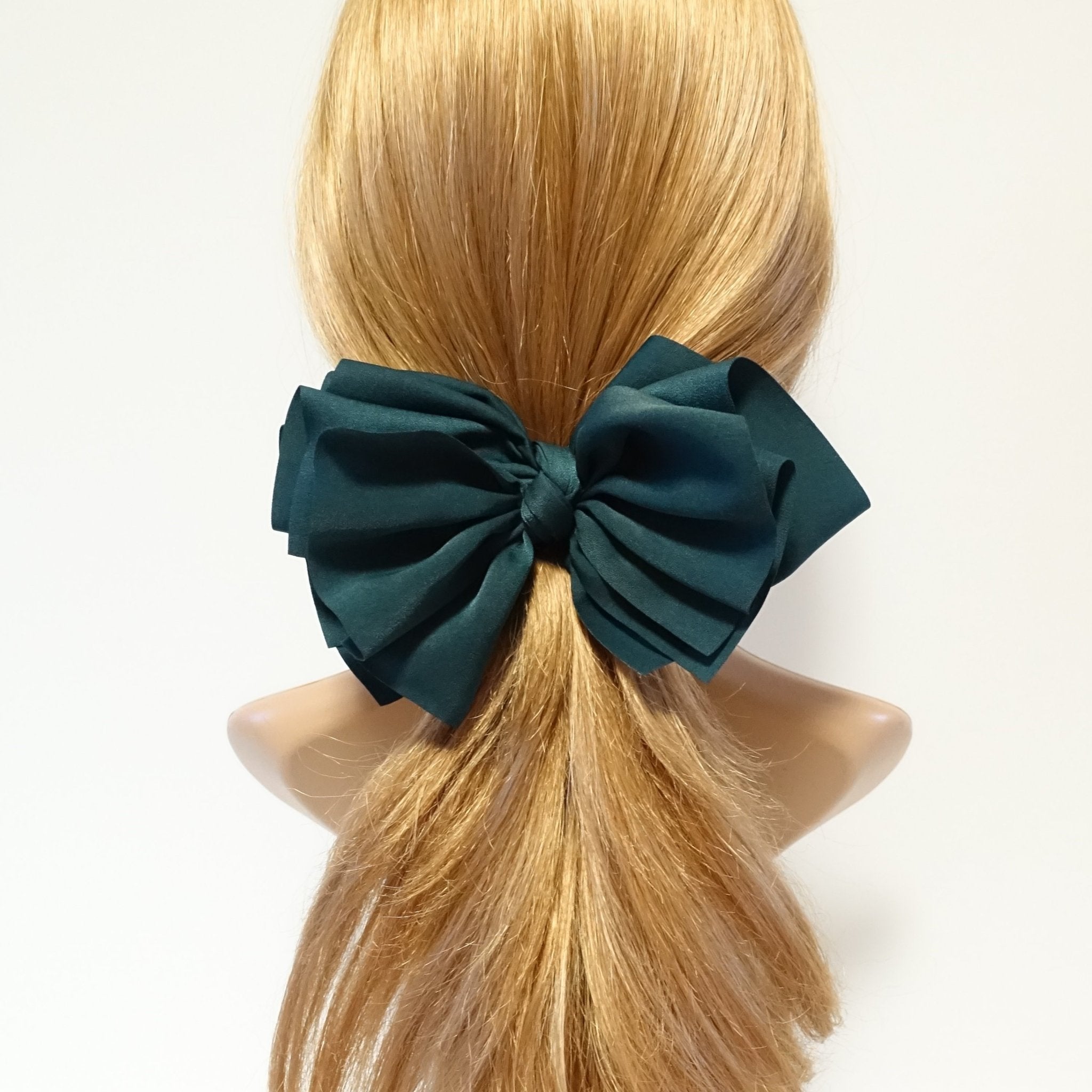 VeryShine sleek asymmetric hair bow barrette handmade solid color women hair bow hair clip accessory