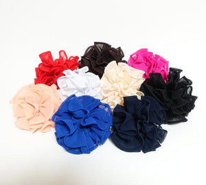 VeryShine Solid color Sheer Chiffon scrunchie Fabric Hair Tie scrunchy Elastic Band in women scrunchies accessory