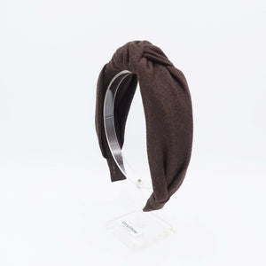 VeryShine solid woolen top knot headband Fall Winter hairband casual woman hair accessory
