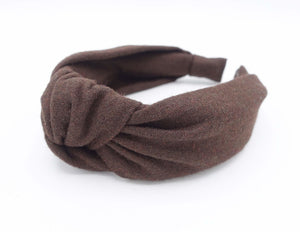 VeryShine solid woolen top knot headband Fall Winter hairband casual woman hair accessory