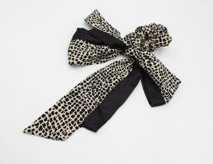 tail knot scrunchies animal print satin solid mix hair tie stylish hair accessory for women - veryshine.com