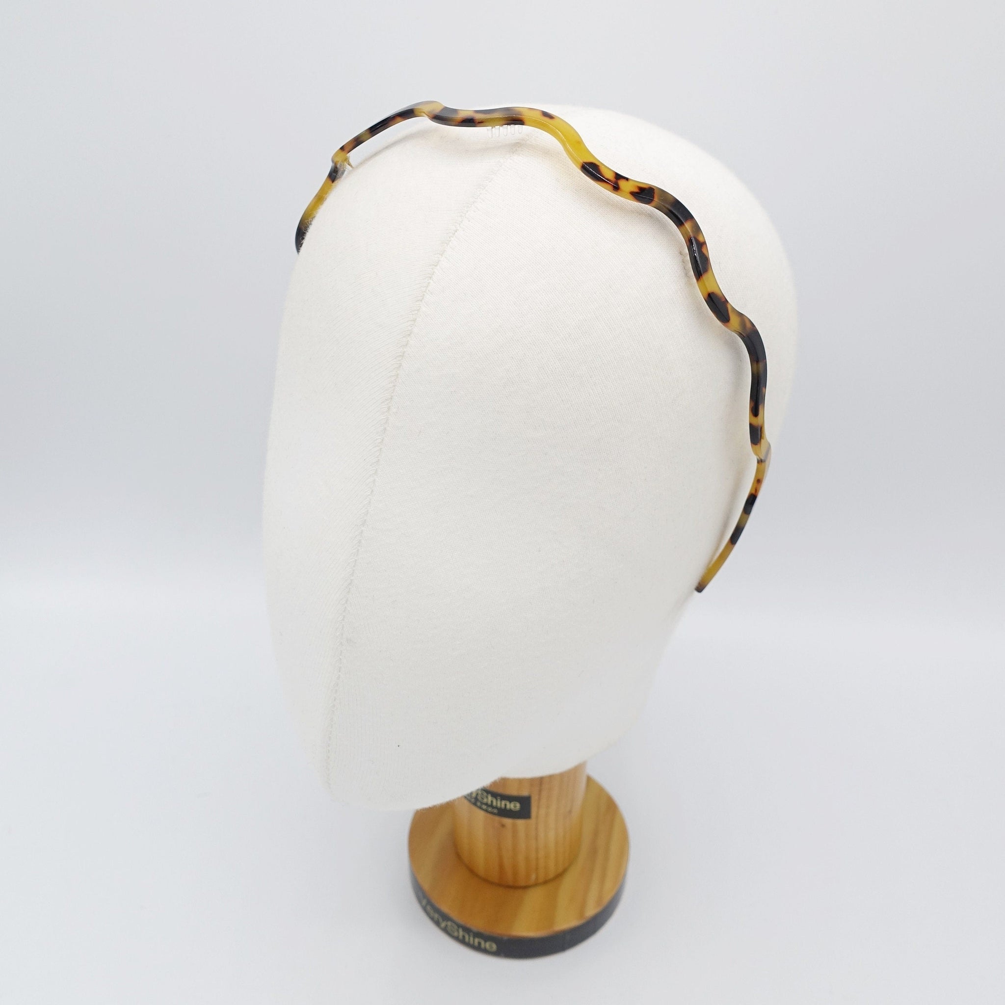 VeryShine thin headband cellulose acetate wave bow comb hairband