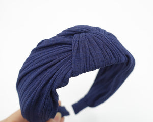 thin stretch chiffon knit knotted headband - veryshine.com