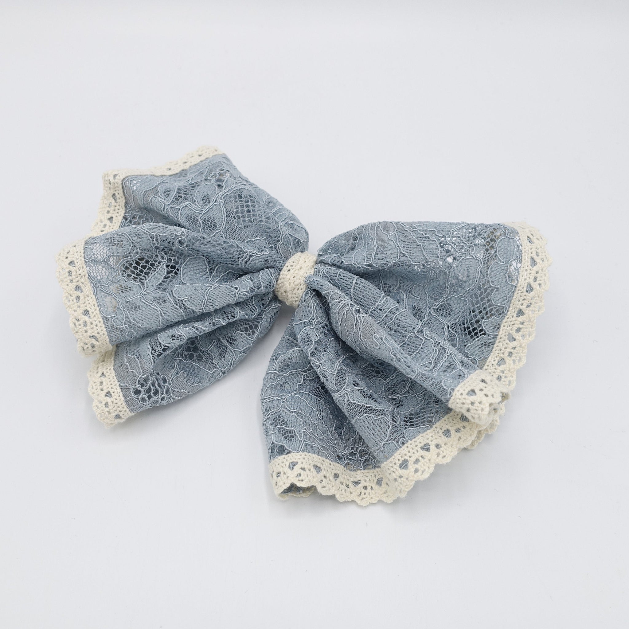 VeryShine two tone floral lace hair bow layered hair accessory for women