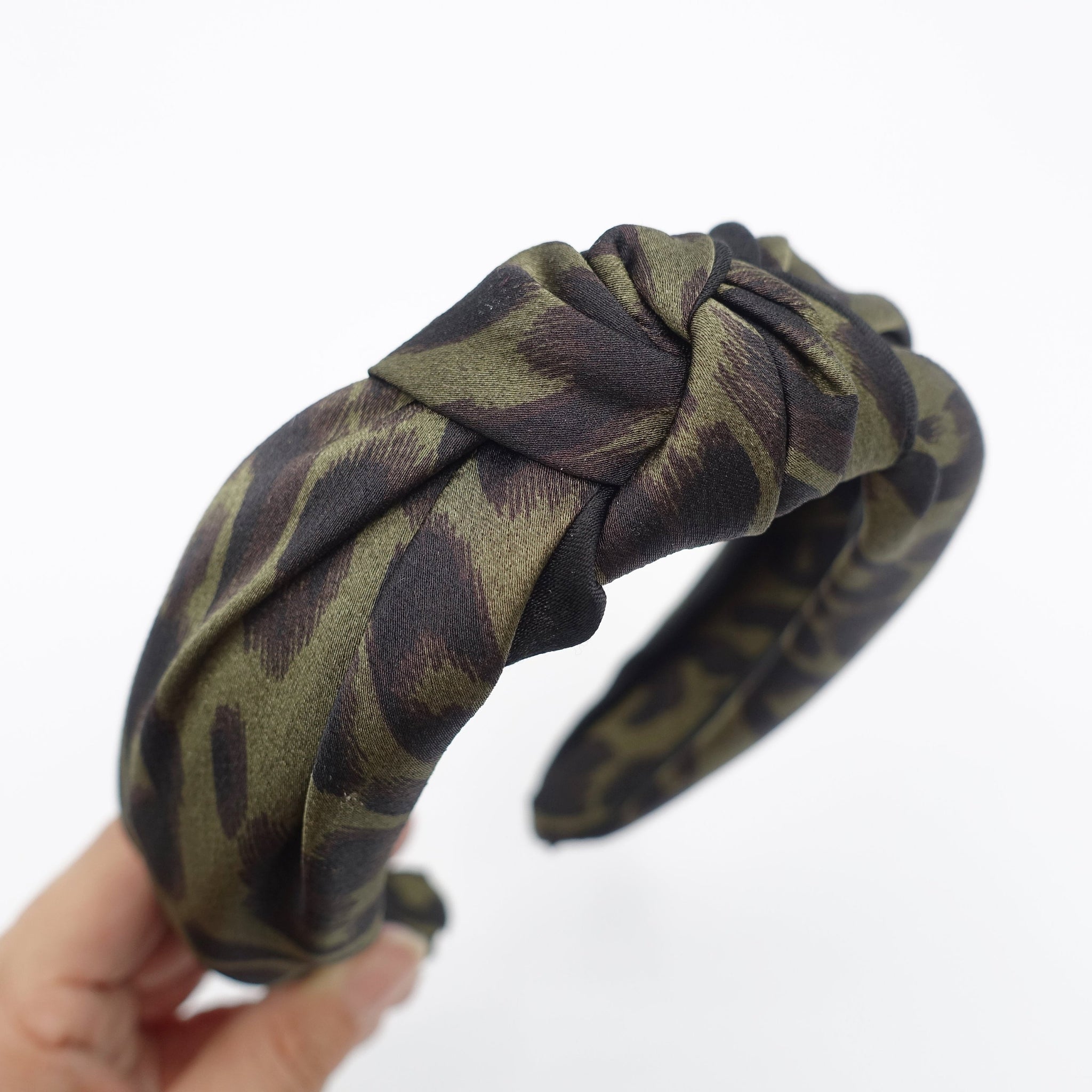 VeryShine urban leopard print headband knotted hairband satin women hair accessory for women
