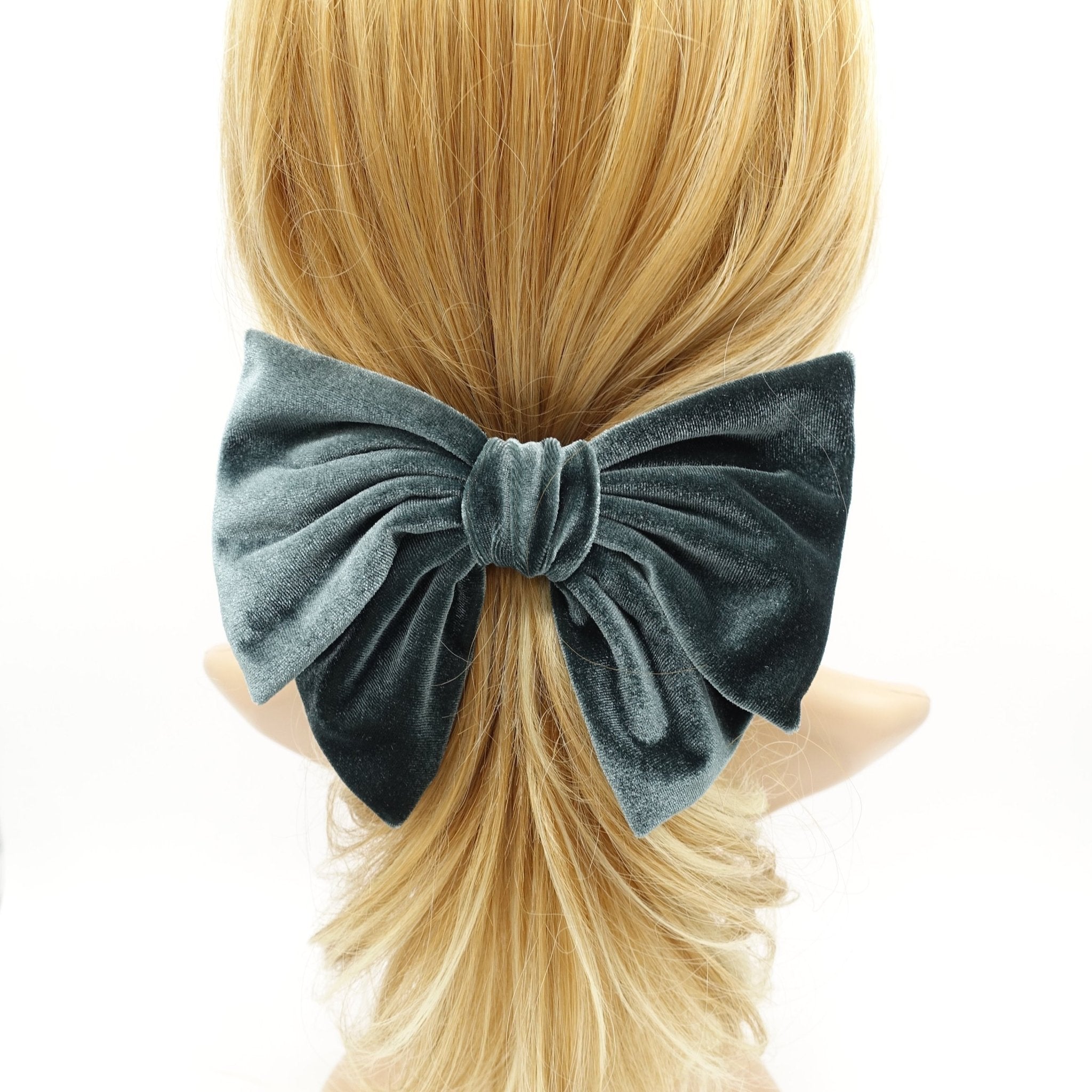 VeryShine velvet hair bow butterfly big hair bow barrette for women