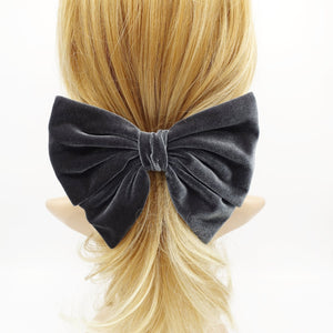 VeryShine velvet hair bow butterfly big hair bow barrette for women