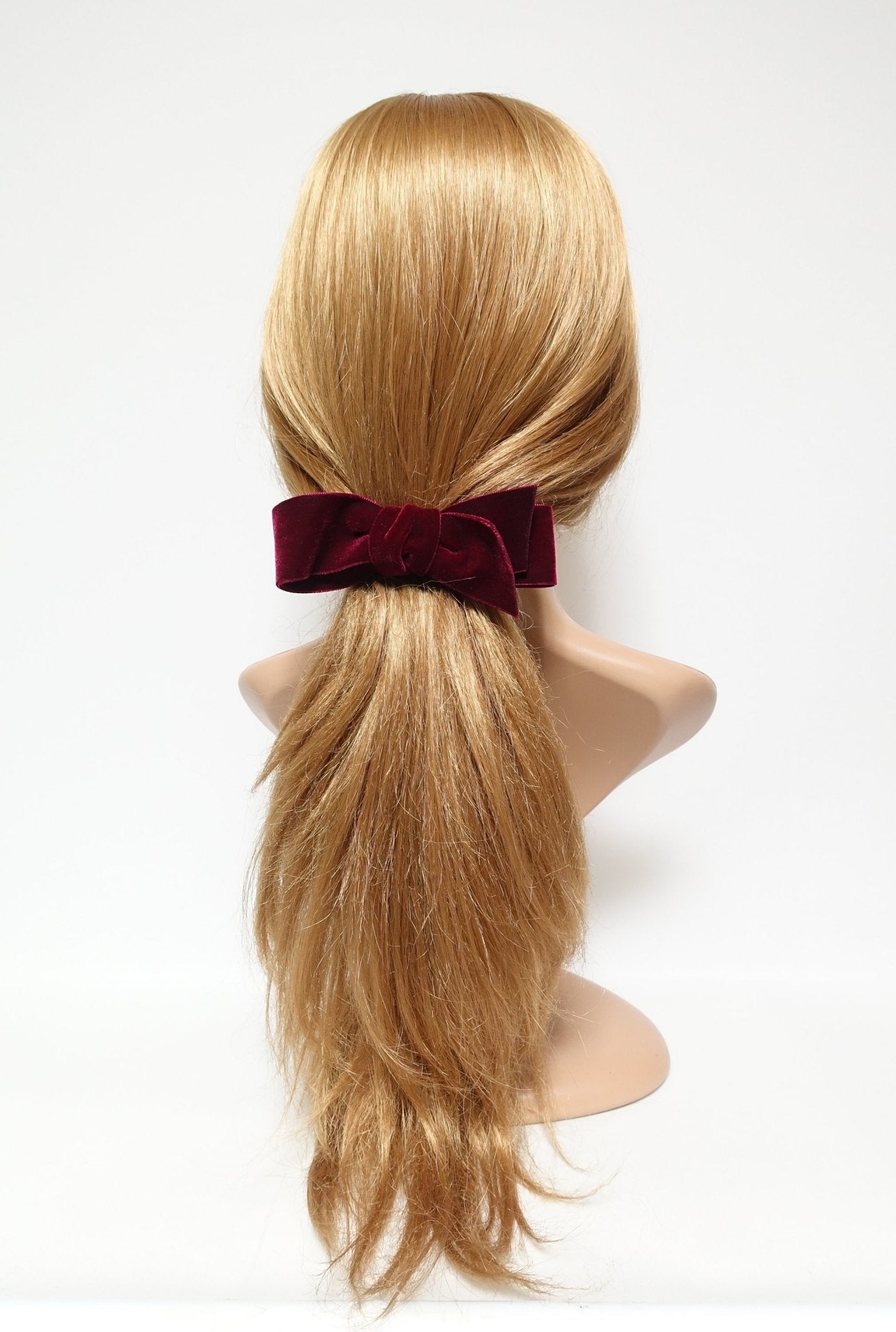 VeryShine velvet layer bow diagonal end simple stylish women bow french barrette hair alligator clip