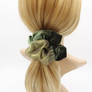 VeryShine velvet scrunchies tulle block scrunchie for women
