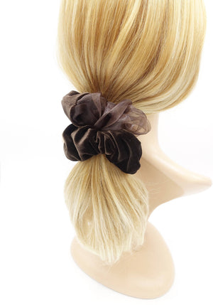 VeryShine velvet scrunchies tulle block scrunchie for women