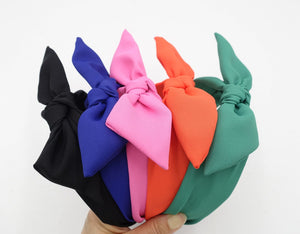VeryShine vibrant color wired hair bow headband chiffon casual adjustable bow hairband woman hair accessory