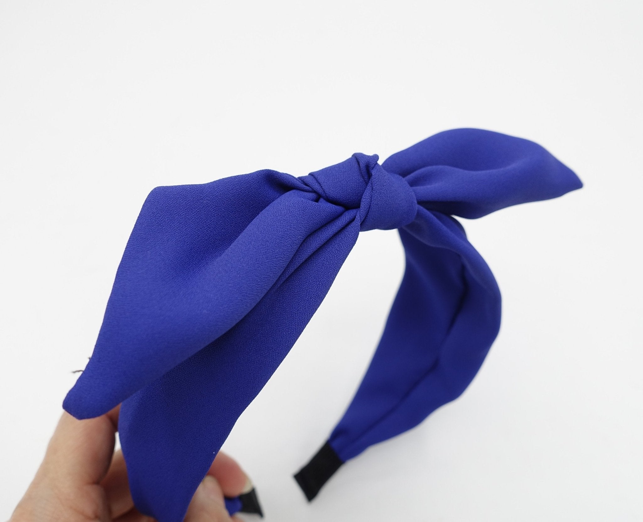 VeryShine vibrant color wired hair bow headband chiffon casual adjustable bow hairband woman hair accessory