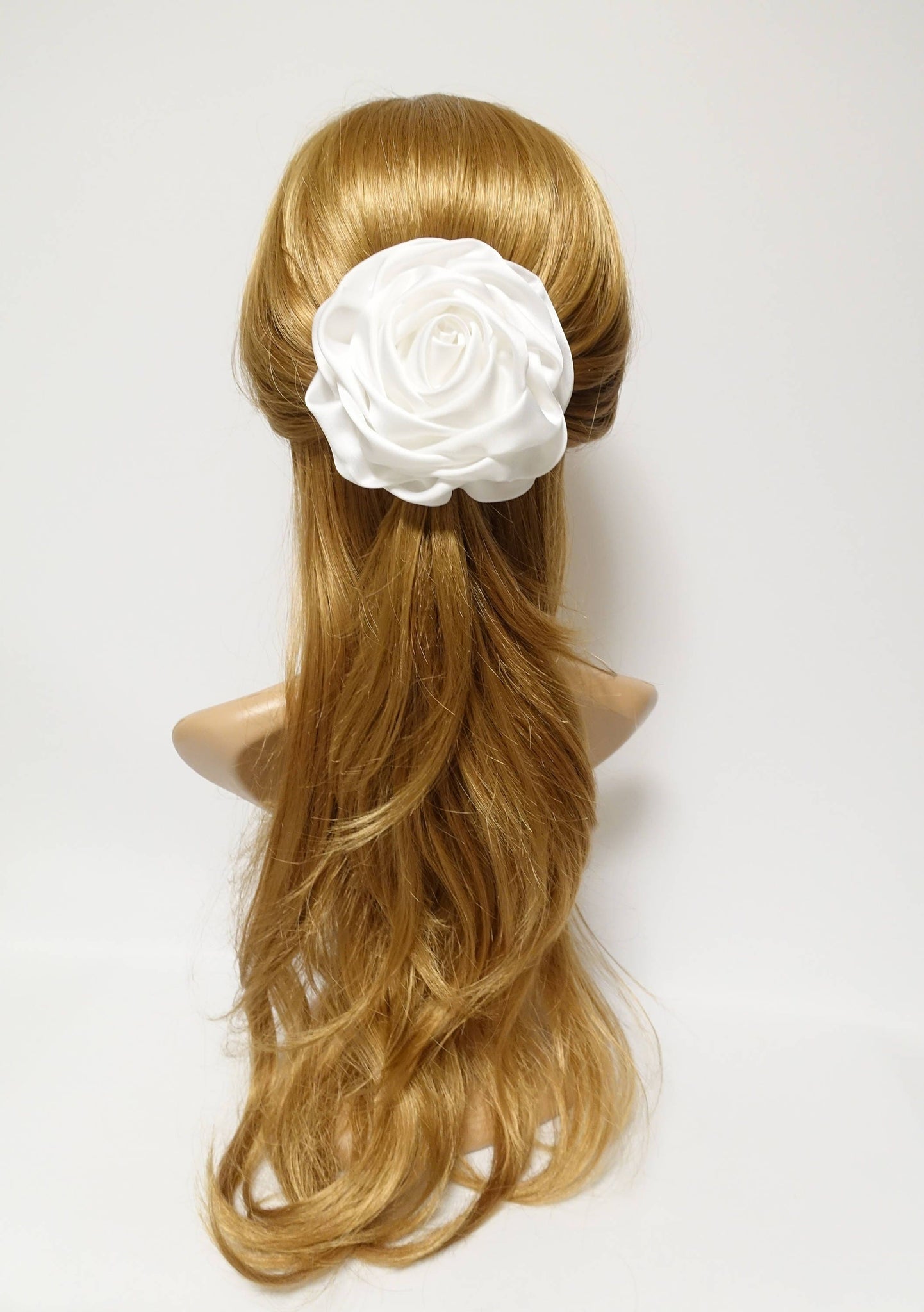 VeryShine White Rose Flower Hair Clip Women Flower Corsage Brooch Accessories