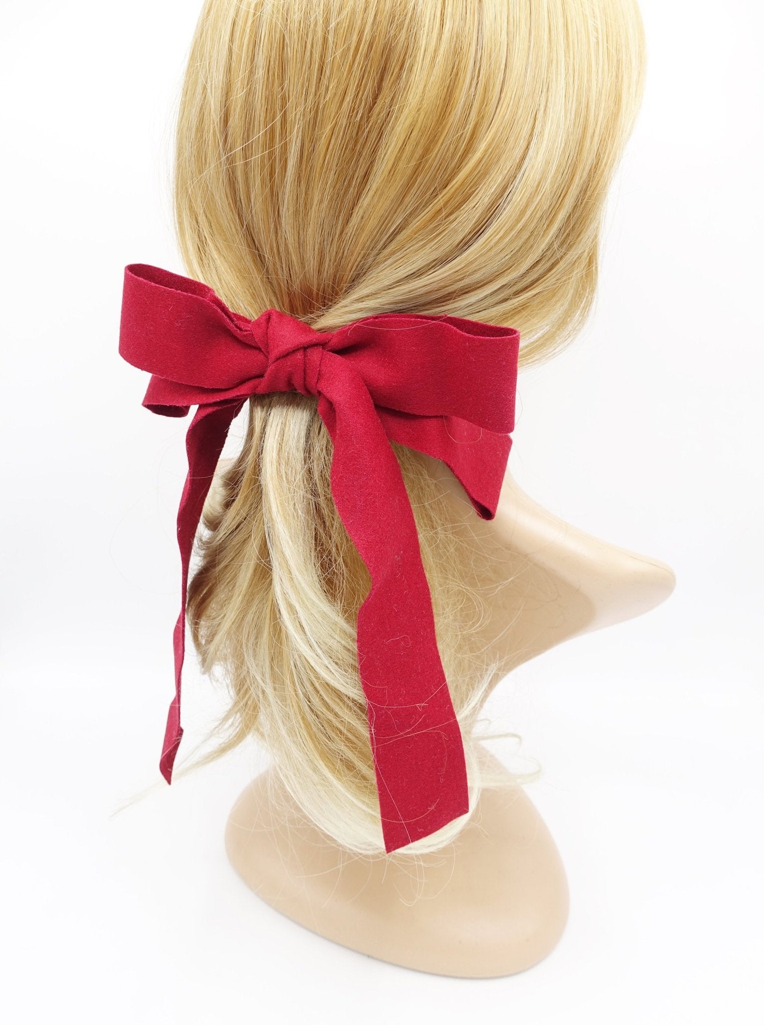 VeryShine woolen hair bow wider style hair bow barrette for women