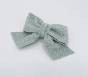 VeryShine woolen teddy hair bow cute hair accessory for women