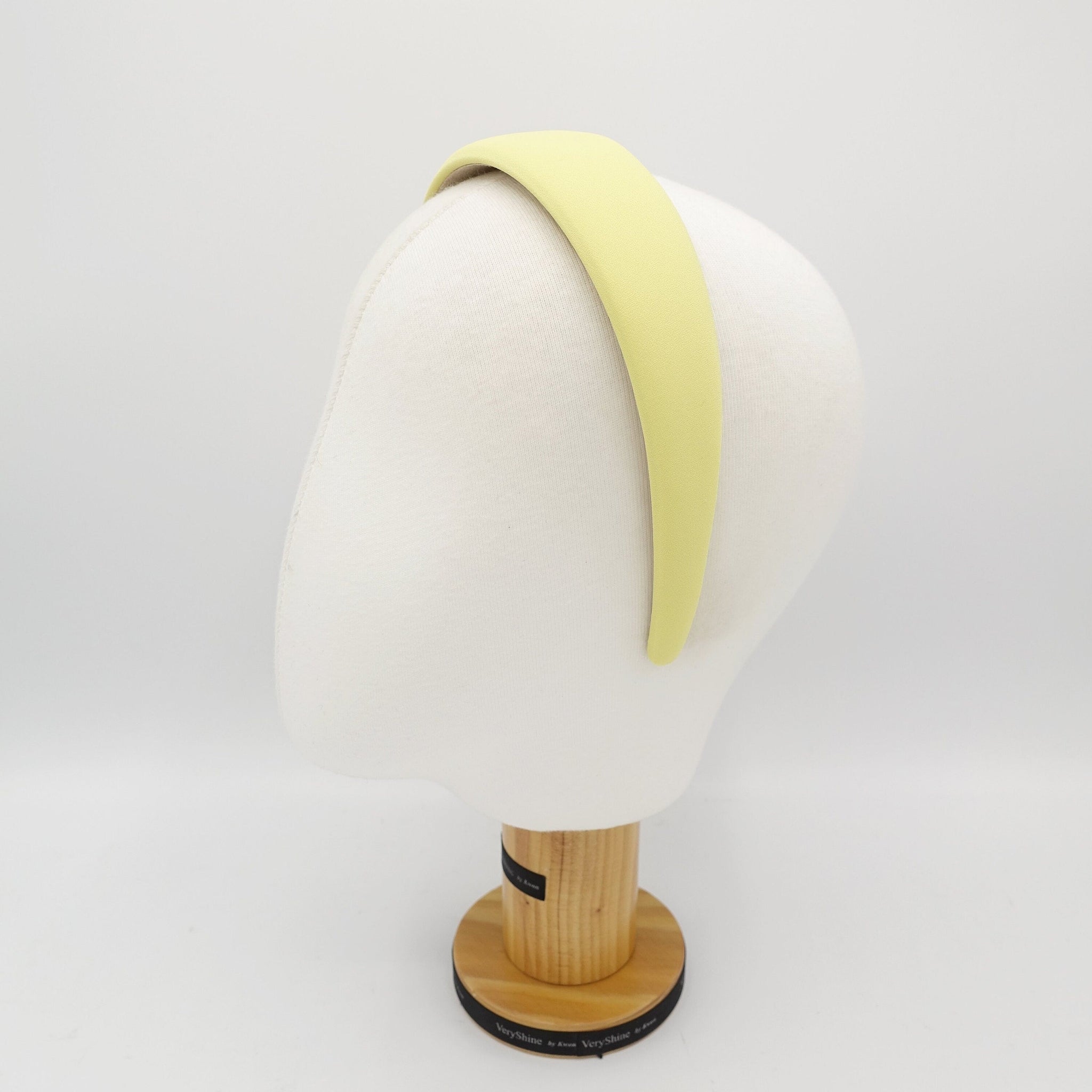 VeryShine Yellow chiffon solid color  basic padded headband women hairband