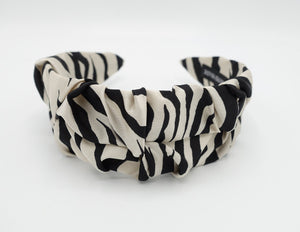 VeryShine zebra satin twisted wave headband stylish hairband women hair accessory