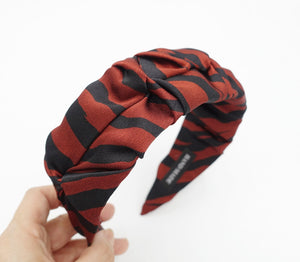 VeryShine zebra satin twisted wave headband stylish hairband women hair accessory