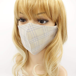 fashion face mask cotton check pattern reusable filter pock mask for women - veryshine.com